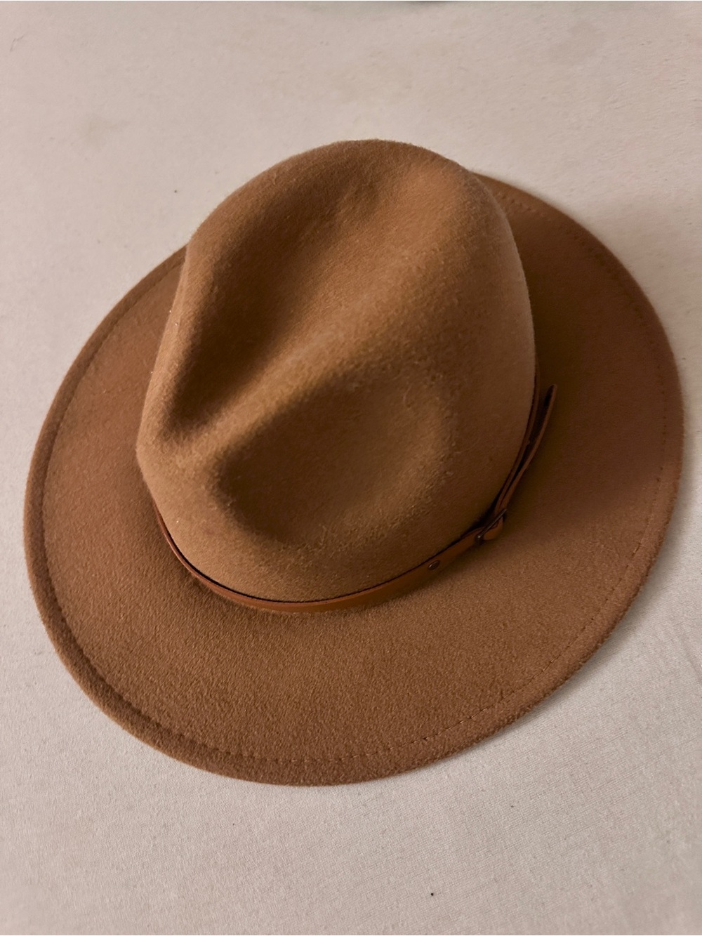 Wide Brim Felt Brown Tan Camel Color Hat